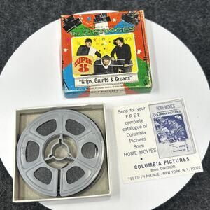 Vintage Columbia Pictures The 3 Stooges Grips Grunts And Groans 8mm Film Reel
